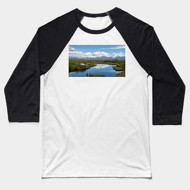 Alaska Range Baseball T-Shirt by andykazie